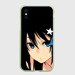 Чехол для iPhone XS Max матовый Black Rock Shooter аниме - глаза Мато Курои 
