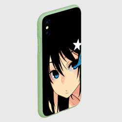 Чехол для iPhone XS Max матовый Black Rock Shooter аниме - глаза Мато Курои  - фото 2