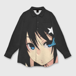 Женская рубашка oversize 3D Black Rock Shooter аниме - глаза Мато Курои 