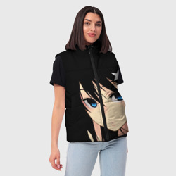 Женский жилет утепленный 3D Black Rock Shooter аниме - глаза Мато Курои  - фото 2