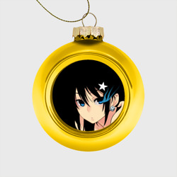Ёлочный шар стеклянный/пластиковый Black Rock Shooter аниме - глаза Мато Курои 
