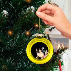 Ёлочный шар стеклянный/пластиковый Black Rock Shooter аниме - глаза Мато Курои  - фото 2