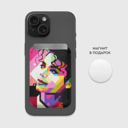 Картхолдер Magsafe магнитный Майкл Джексон портрет поп-арт лицо - фото 2