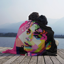 Плед 3D Майкл Джексон портрет поп-арт лицо - фото 2