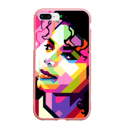 Чехол для iPhone 7Plus/8 Plus матовый Майкл Джексон портрет поп-арт лицо