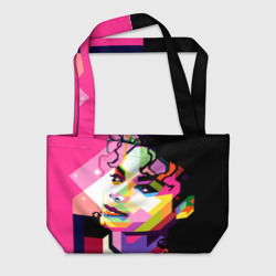 Пляжная сумка 3D Майкл Джексон портрет поп-арт лицо