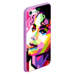 Чехол для iPhone 5/5S матовый Майкл Джексон портрет поп-арт лицо - фото 2