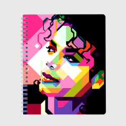 Тетрадь Майкл Джексон портрет поп-арт лицо