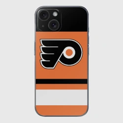 Чехол для iPhone 15 силиконовый с защитой камеры Philadelphia Flyers