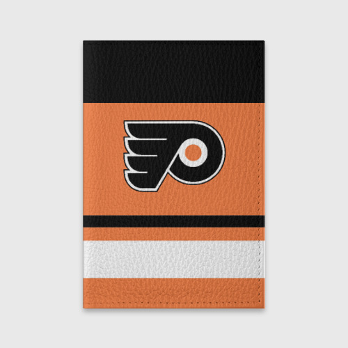 Обложка для паспорта матовая кожа Philadelphia Flyers, цвет черный