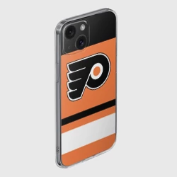Чехол для iPhone 15 силиконовый с защитой камеры Philadelphia Flyers - фото 2