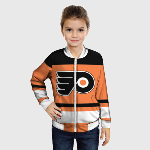 Детский бомбер 3D Philadelphia Flyers, цвет белый - фото 3