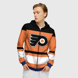 Мужская толстовка 3D на молнии Philadelphia Flyers - фото 2