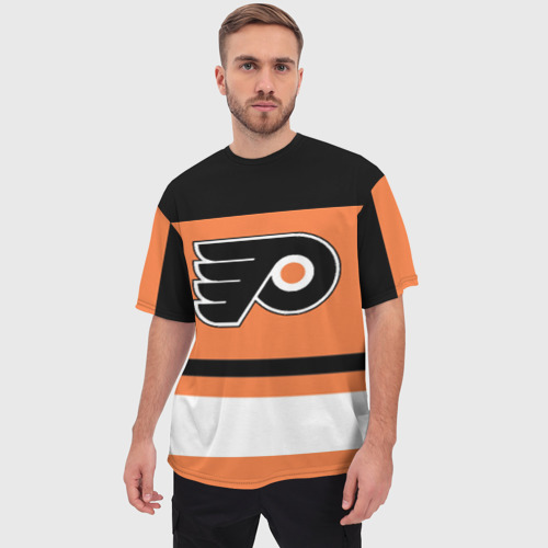 Мужская футболка oversize 3D Philadelphia Flyers, цвет 3D печать - фото 3