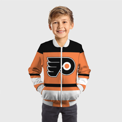 Детский бомбер 3D Philadelphia Flyers, цвет белый - фото 4