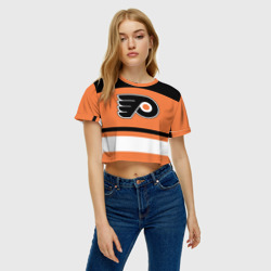 Женская футболка Crop-top 3D Philadelphia Flyers - фото 2