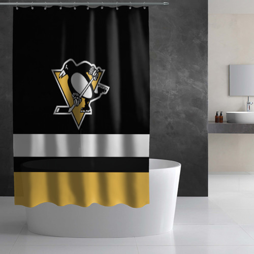 Штора 3D для ванной Pittsburgh Penguins - фото 2