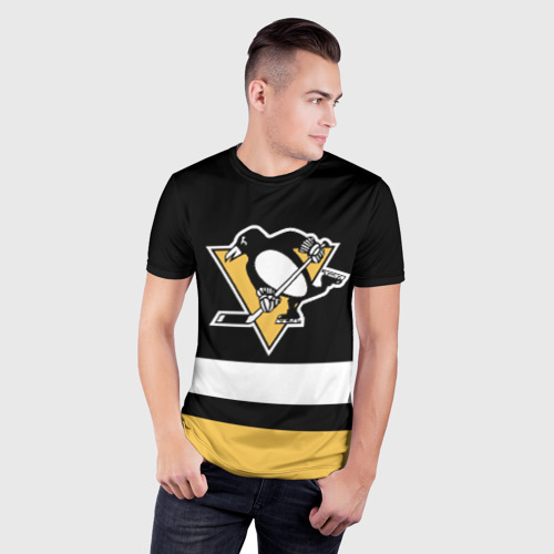 Мужская футболка 3D Slim Pittsburgh Penguins - фото 3