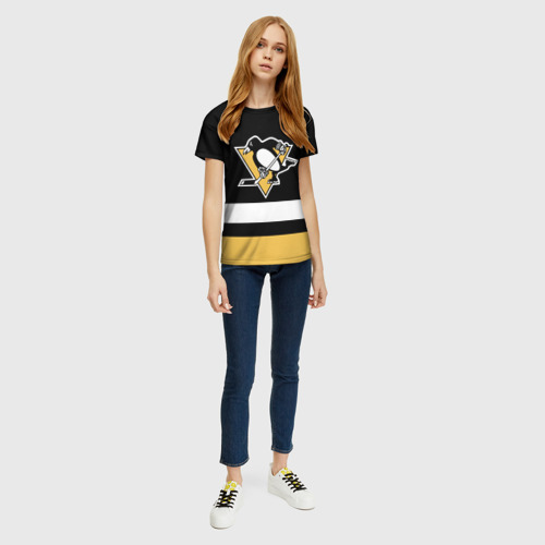 Женская футболка 3D Pittsburgh Penguins, цвет 3D печать - фото 5