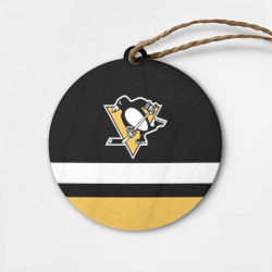 Деревянная игрушка круг Pittsburgh Penguins