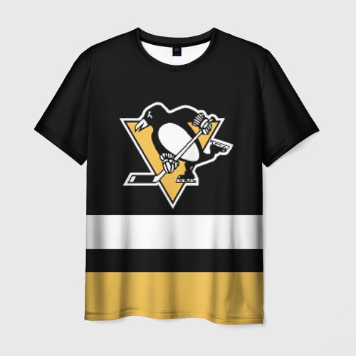 Мужская футболка с принтом Pittsburgh Penguins, вид спереди №1