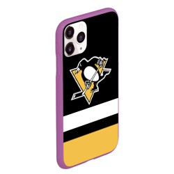 Чехол для iPhone 11 Pro Max матовый Pittsburgh Penguins - фото 2