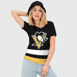 Женская футболка 3D Slim Pittsburgh Penguins - фото 2