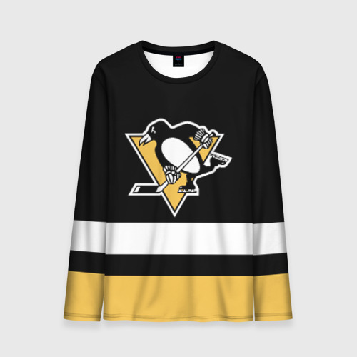 Мужской лонгслив 3D Pittsburgh Penguins, цвет 3D печать