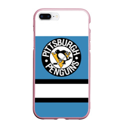 Чехол для iPhone 7Plus/8 Plus матовый Pittsburgh Penguins blue