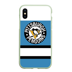 Чехол для iPhone XS Max матовый Pittsburgh Penguins blue