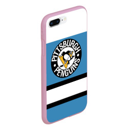 Чехол для iPhone 7Plus/8 Plus матовый Pittsburgh Penguins blue - фото 2