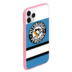 Чехол для iPhone 11 Pro Max матовый Pittsburgh Penguins blue - фото 2