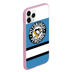 Чехол для iPhone 11 Pro Max матовый Pittsburgh Penguins blue - фото 2