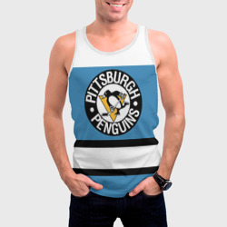 Мужская майка 3D Pittsburgh Penguins blue - фото 2