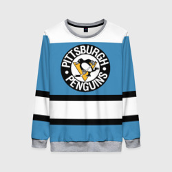 Женский свитшот 3D Pittsburgh Penguins blue