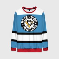 Женский свитшот 3D Pittsburgh Penguins blue