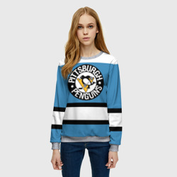 Женский свитшот 3D Pittsburgh Penguins blue - фото 2