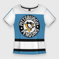 Женская футболка 3D Slim Pittsburgh Penguins blue