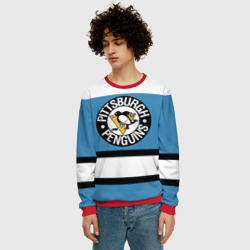 Мужской свитшот 3D Pittsburgh Penguins blue - фото 2