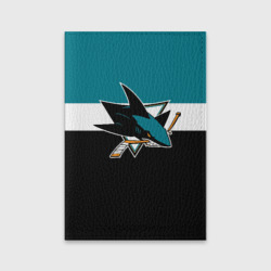 Обложка для паспорта матовая кожа San Jose Sharks
