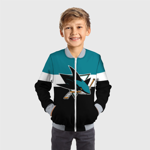 Детский бомбер 3D San Jose Sharks, цвет серый - фото 4