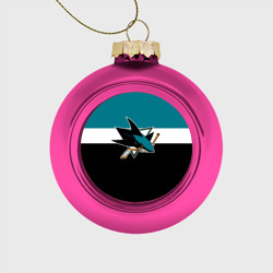 Стеклянный ёлочный шар San Jose Sharks