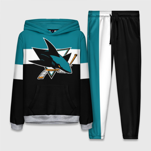 Женский костюм с толстовкой 3D San Jose Sharks, цвет меланж