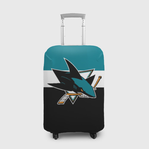 Чехол для чемодана с принтом San Jose Sharks, вид спереди №1