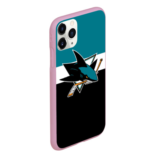 Чехол для iPhone 11 Pro Max матовый San Jose Sharks, цвет розовый - фото 3