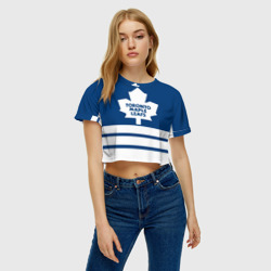 Женская футболка Crop-top 3D Toronto Maple Leafs - фото 2