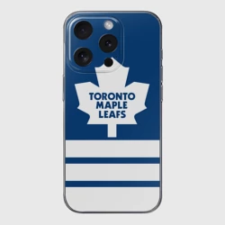 Чехол для iPhone 15 Pro силиконовый с защитой камеры Toronto Maple Leafs
