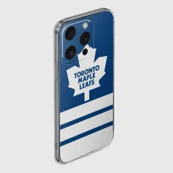 Чехол для iPhone 15 Pro Max силиконовый с защитой камеры Toronto Maple Leafs - фото 2
