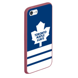 Чехол для iPhone 5/5S матовый Toronto Maple Leafs - фото 2