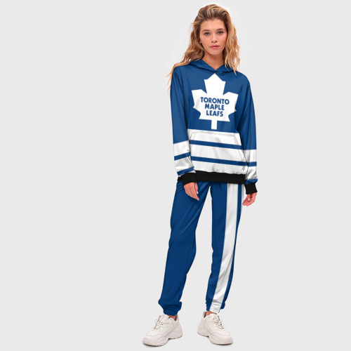 Женский костюм с толстовкой 3D Toronto Maple Leafs, цвет черный - фото 5